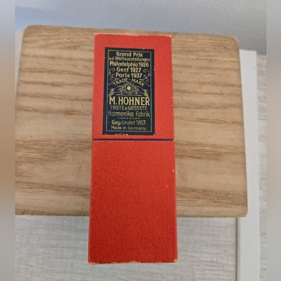 Vintage M Hohner Echo Grand Prix Curved Harmonica With Box Germany - Picture 4 of 13